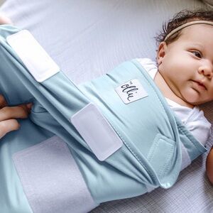 The Ollie Swaddle in Soft Blue